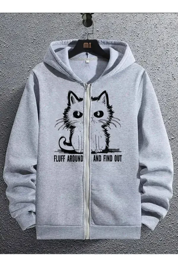 OVERSIZE Qiz/o'g'il Bolali Bosma Fermuarli Ko'ylagi Kaputli ( YANGI MAHSULOT ) - 1