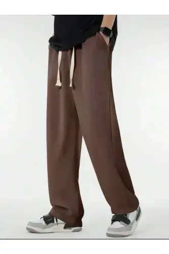 Oversize Seasonal Sweatpants-brown - 1