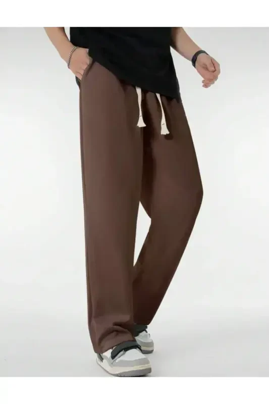 Oversize Seasonal Sweatpants-brown - 2