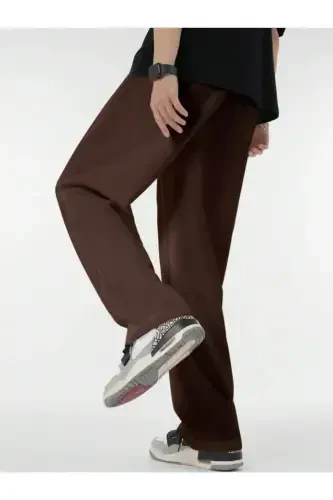 Oversize Seasonal Sweatpants-brown - 3