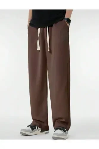 Oversize Seasonal Sweatpants-brown - 4