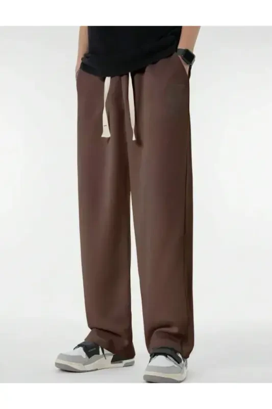 Oversize Seasonal Sweatpants-brown - 4