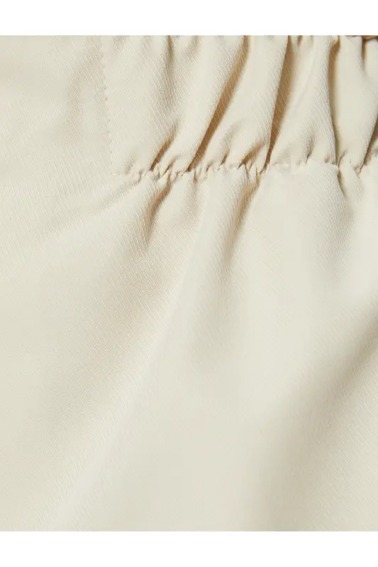 Oversize Şort Tulum Gipeli Cep Detaylı Kısa Kollu-Taş - 6