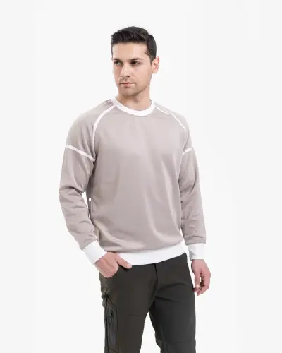 Oversize Sweatshirt - BEIGE - 1