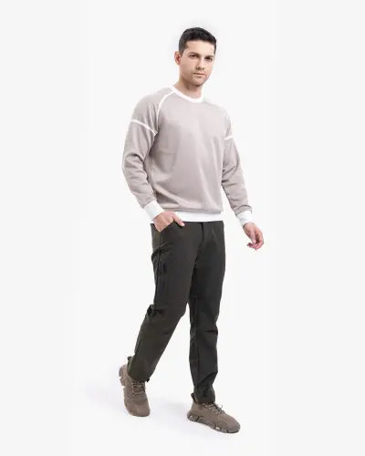 Oversize Sweatshirt - BEIGE - 4