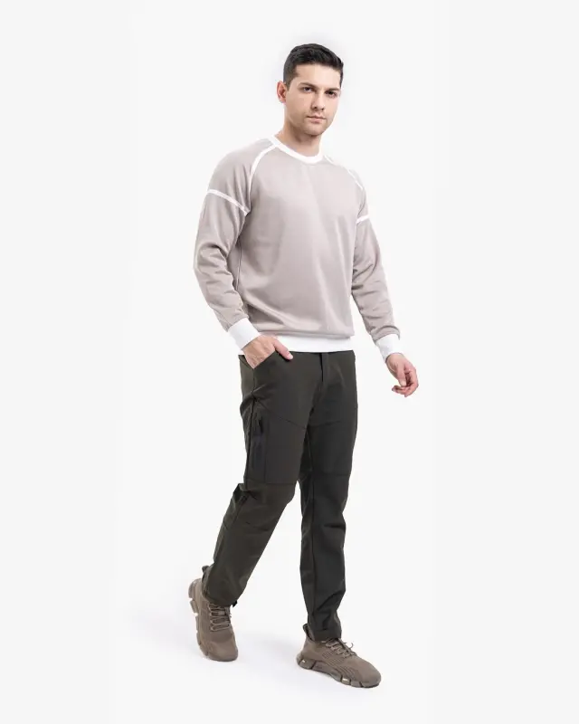 Oversize Sweatshirt - BEIGE - 4