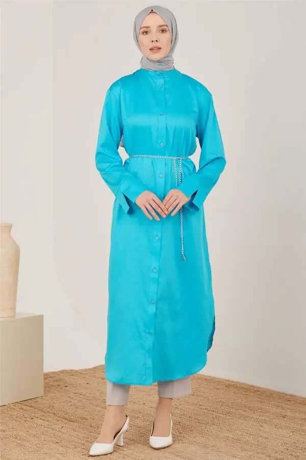 Oversize Tunika Kiyim 23y4502 Aqua - 2