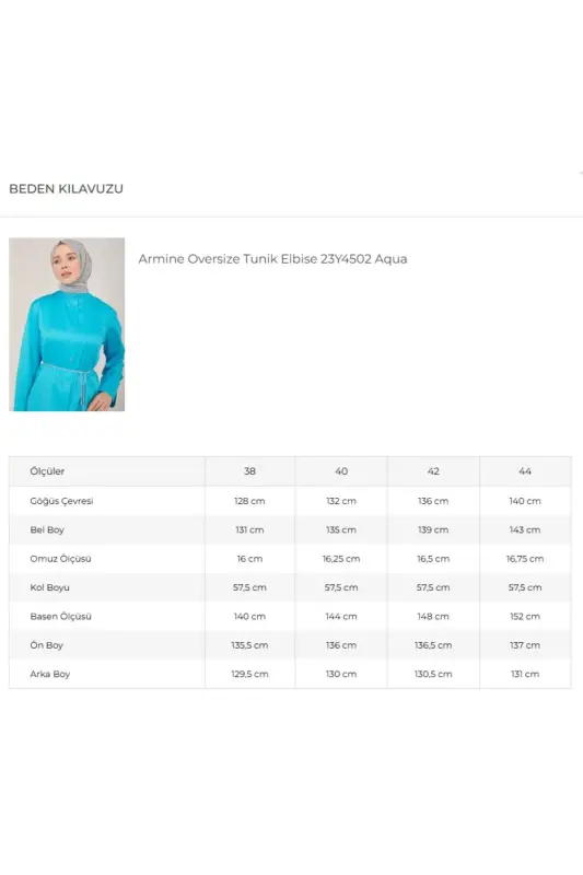 Oversize Tunika Kiyim 23y4502 Aqua - 5