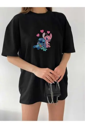 Oversize Unisex Basic T-shirt-siyahh3 