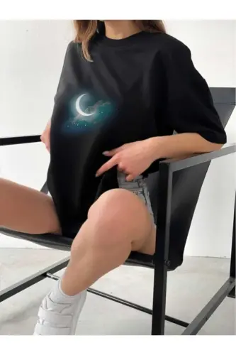 Oversize Unisex Basic T-shirt-siyahh7 