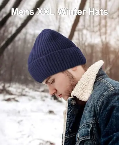 Oversize XXL Beanie Hat for Big Heads 23.6