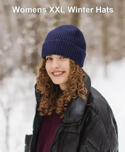 Oversize XXL Beanie Hat for Big Heads 23.6