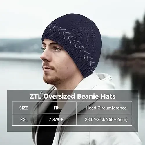 Oversize XXL Beanie Hat for Big Heads 23.6