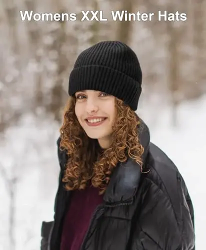 Oversize XXL Beanie Hat for Big Heads 23.6