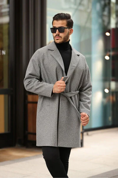 Oversized, belted, comfortable wool coat. - 3