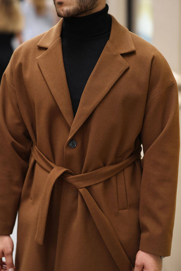 Oversized, belted, relaxed fit wool coat. - 3