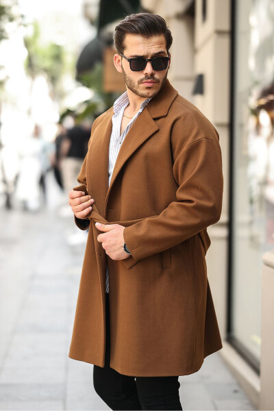 Oversized, belted, relaxed fit wool coat. - 4