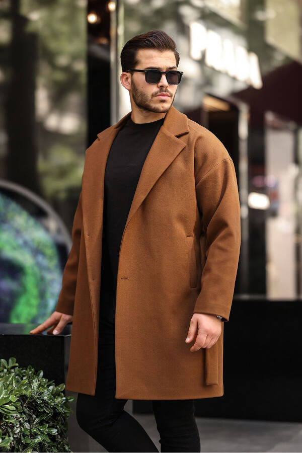 Oversized, belted, relaxed fit wool coat. - 7