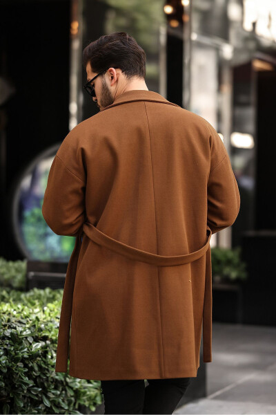 Oversized, belted, relaxed fit wool coat. - 8