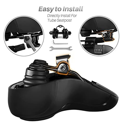Oversized Bike Seat for Peloton Bike & Bike+, Comfort Seat Cushion Compatible with Peloton, Road or Exercise Bikes, Bicycle Wide Saddle Replacement for Men & Women, Accessories for Peloton - COOLWUFAN (1)