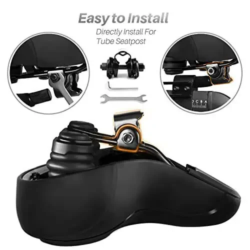 Oversized Bike Seat for Peloton Bike & Bike+, Comfort Seat Cushion Compatible with Peloton, Road or Exercise Bikes, Bicycle Wide Saddle Replacement for Men & Women, Accessories for Peloton - 2