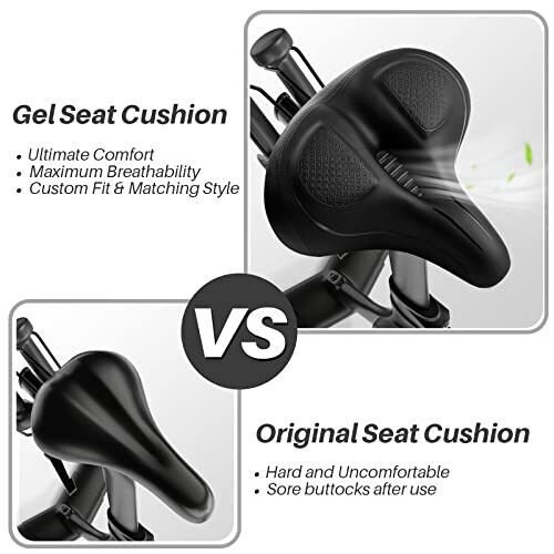 Oversized Bike Seat for Peloton Bike & Bike+, Comfort Seat Cushion Compatible with Peloton, Road or Exercise Bikes, Bicycle Wide Saddle Replacement for Men & Women, Accessories for Peloton - 6