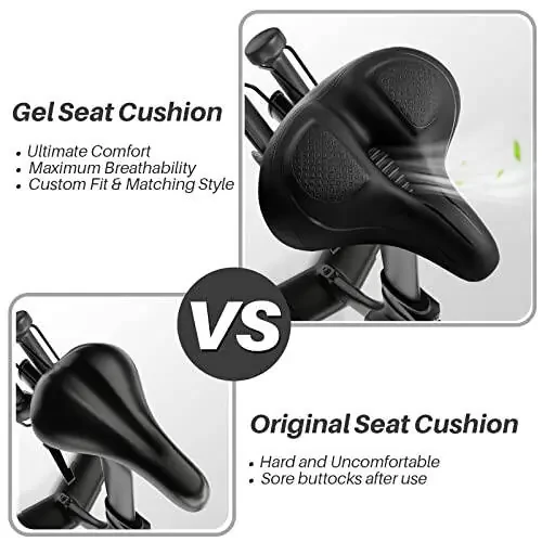 Oversized Bike Seat for Peloton Bike & Bike+, Comfort Seat Cushion Compatible with Peloton, Road or Exercise Bikes, Bicycle Wide Saddle Replacement for Men & Women, Accessories for Peloton - 6