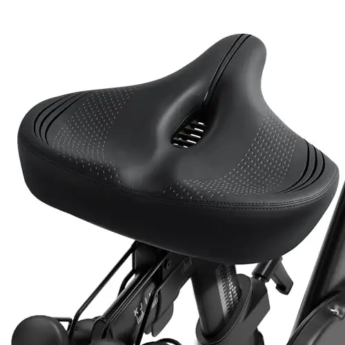 Oversized Bike Seat for Peloton Bike & Bike+, Comfort Seat Cushion Compatible with Peloton, Road or Exercise Bikes, Bicycle Wide Saddle Replacement for Men & Women, Accessories for Peloton 