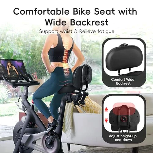 Oversized Bike Seat for Peloton Bike & Bike+, Comfort Seat Cushion Compatible with Peloton, Road or Exercise Bikes, Bicycle Wide Saddle Replacement for Men & Women, Accessories for Peloton - 3