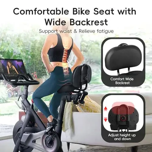 Oversized Bike Seat for Peloton Bike & Bike+, Comfort Seat Cushion Compatible with Peloton, Road or Exercise Bikes, Bicycle Wide Saddle Replacement for Men & Women, Accessories for Peloton - 3