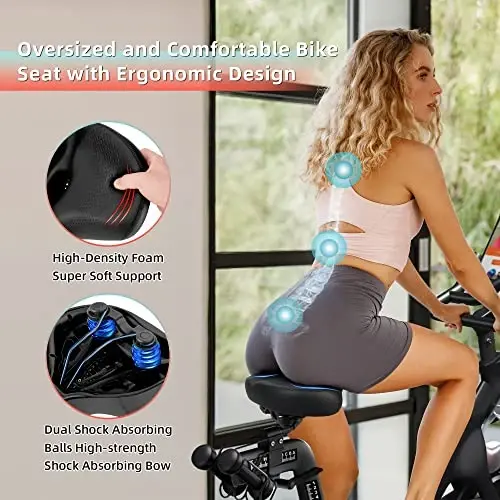 Oversized Bike Seat for Peloton Bike & Bike+, Comfort Seat Cushion Compatible with Peloton, Road or Exercise Bikes, Bicycle Wide Saddle Replacement for Men & Women, Accessories for Peloton - 3