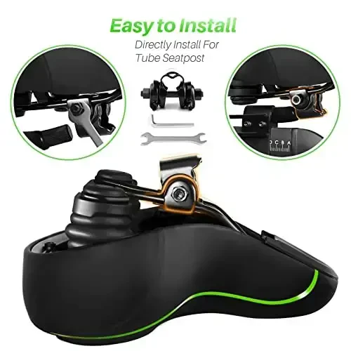 Oversized Bike Seat for Peloton Bike & Bike+, Comfort Seat Cushion Compatible with Peloton, Road or Exercise Bikes, Bicycle Wide Saddle Replacement for Men & Women, Accessories for Peloton - 6