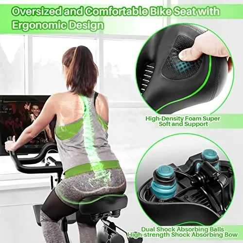 Oversized Bike Seat for Peloton Bike & Bike+, Peloton, yo'l yoki mashq velosipedlari bilan mos keladigan qulay o'rindiq yostig'i, erkaklar va ayollar uchun keng velosiped egarini almashtirish, Peloton uchun aksessuarlar - 3