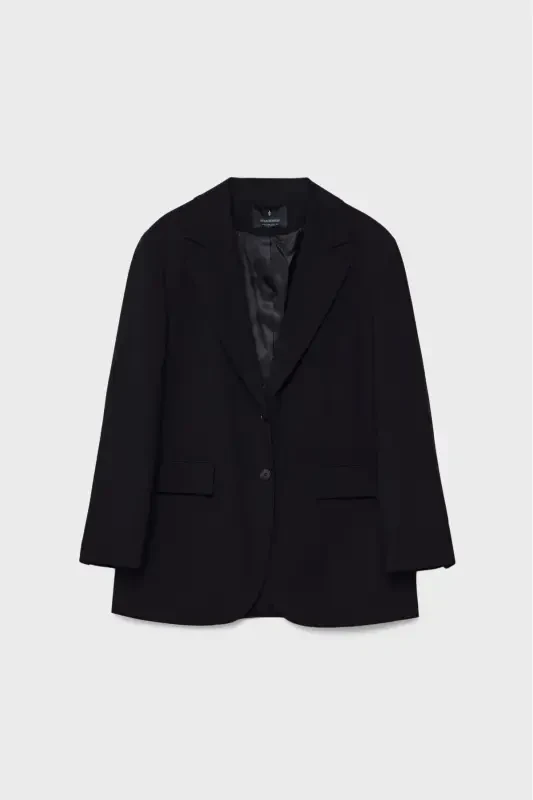 Oversized Blazer with Pockets - 5