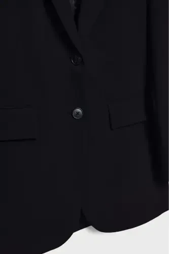 Oversized Blazer with Pockets - 7