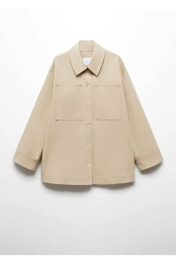 Oversized button-down utility jacket - 3