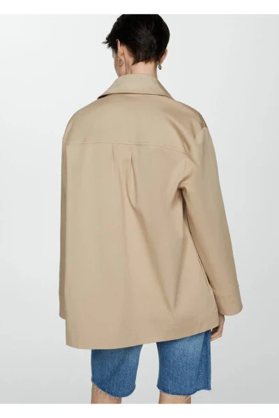 Oversized button-down utility jacket - 4