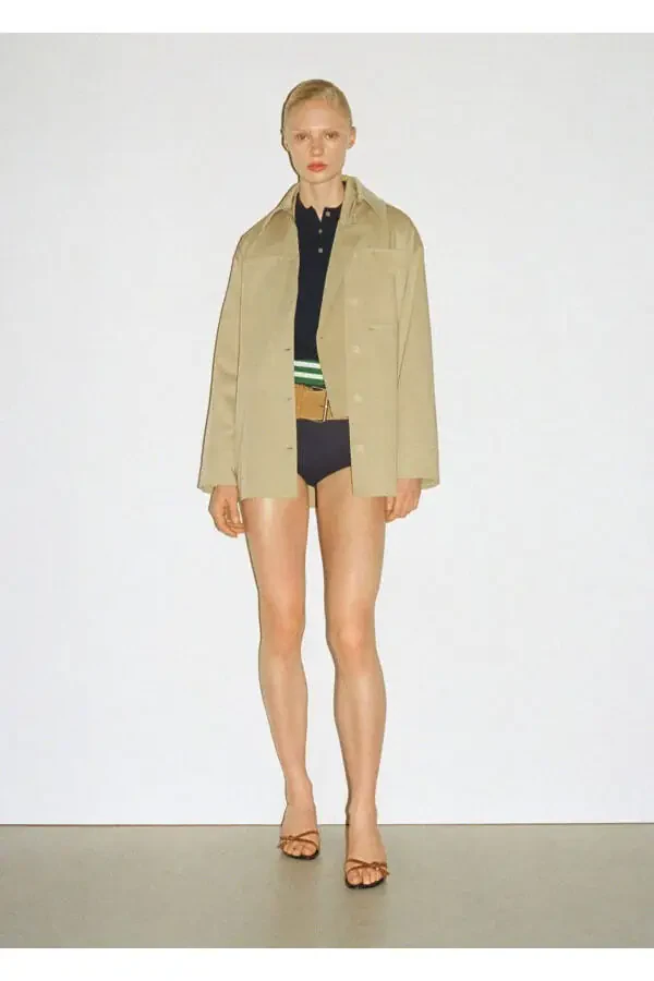 Oversized button-down utility jacket - 6