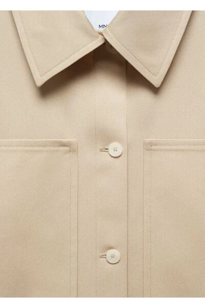 Oversized button-down utility jacket - 8