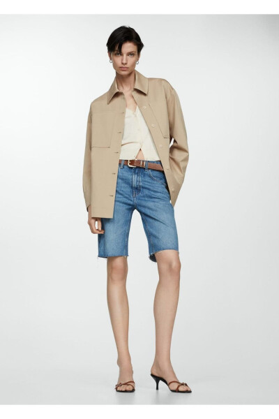 Oversized button-down utility jacket - MANGO WOMAN (1)