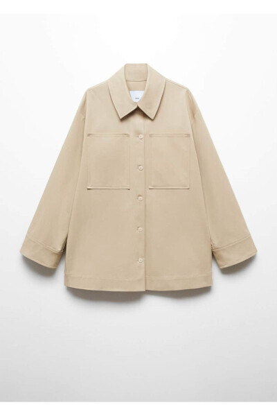 Oversized button-down utility jacket - 3