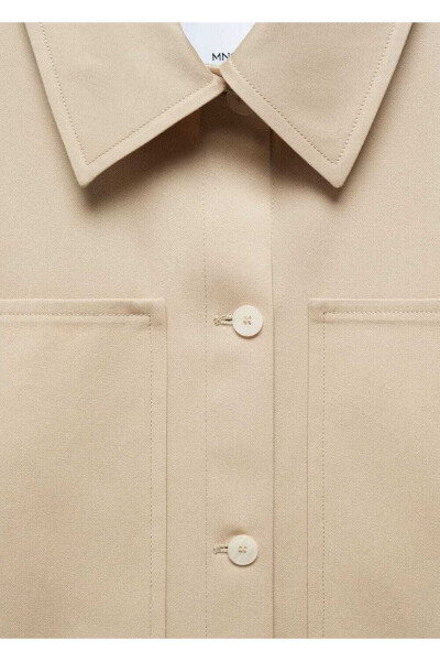 Oversized button-down utility jacket - 8