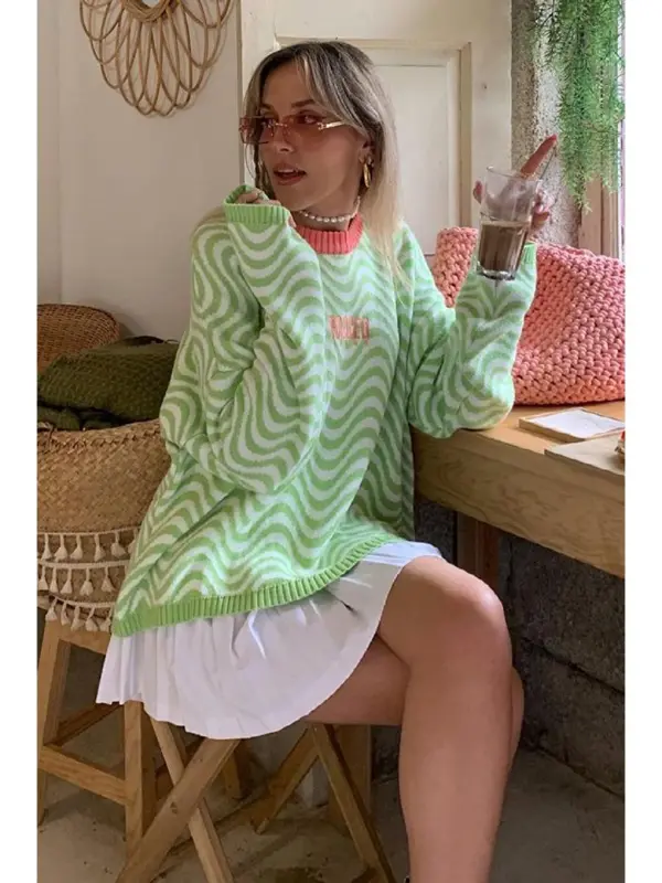 Oversized Green Sweater MG1251 - 2