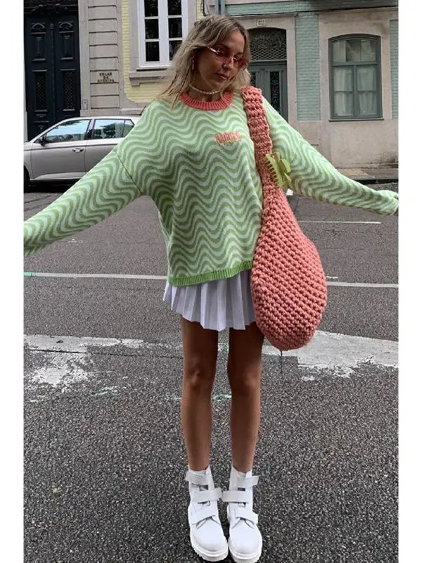 Oversized Green Sweater MG1251 - 3