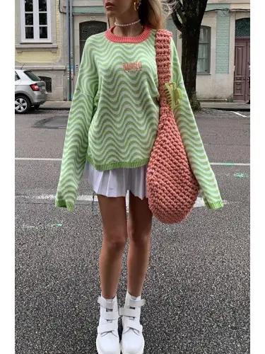 Oversized Green Sweater MG1251 - 5