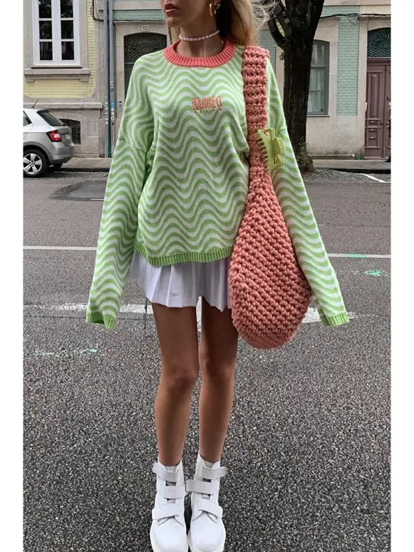 Oversized Green Sweater MG1251 - 5