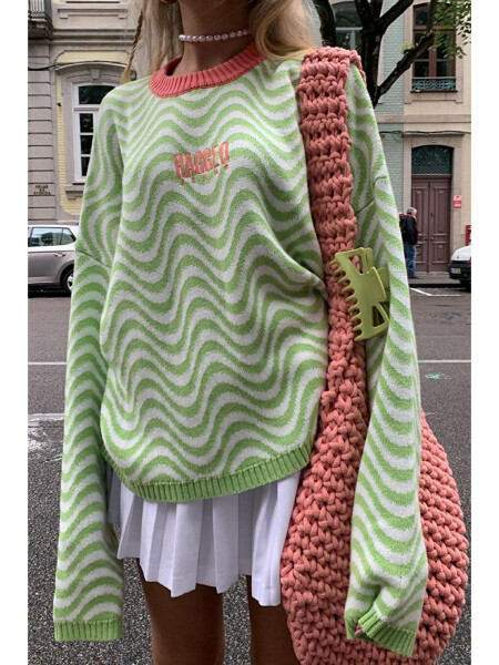 Oversized Green Sweater MG1251 - 5