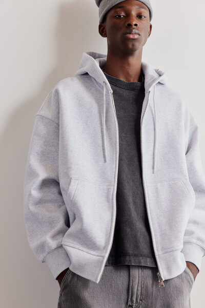 Oversized Hoodie with Zip - 1