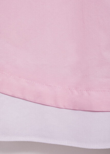 Oversized pink shirt with contrast - 6