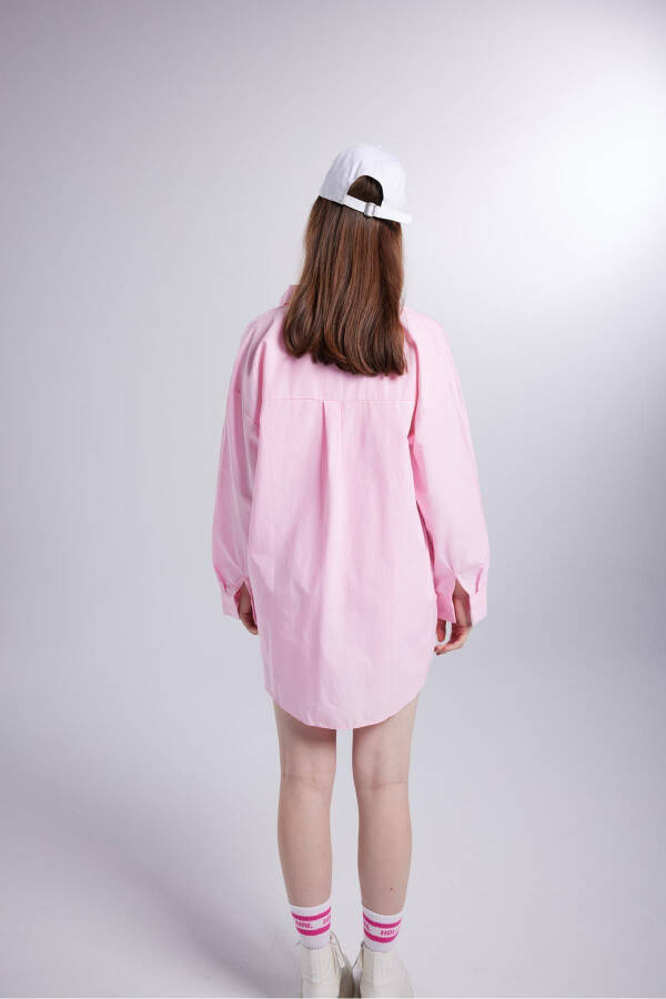 Oversized Pocket Lovesize Shirt Pink - 5